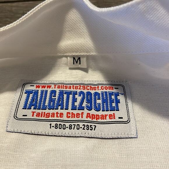 Tailgate 29 Chef White Tennessee Titans Chef Jacket Top Men's Size Medium - Picture 5 of 9